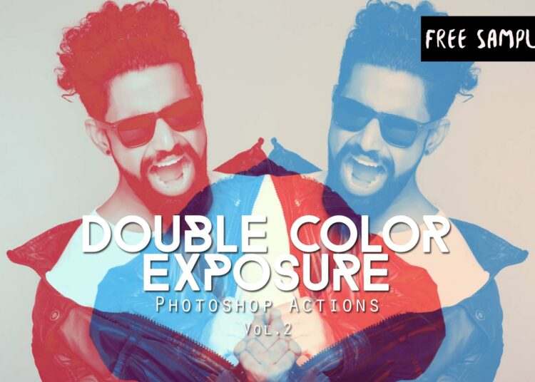Free Double Color Exposure Photoshop Actions Vol.2
