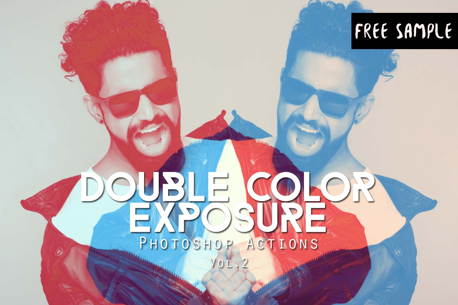 Free Double Color Exposure Photoshop Actions Vol.2
