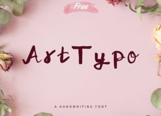 Free Art Typo Handwriting Font