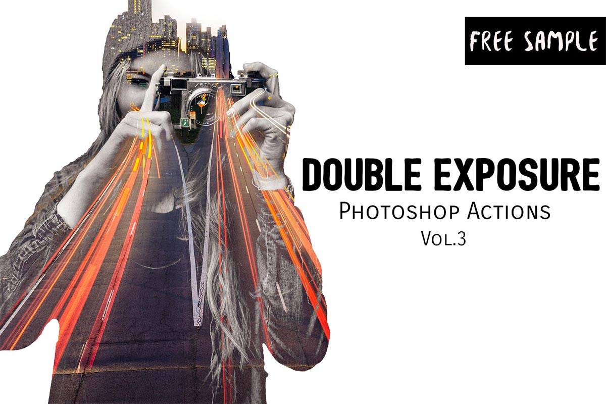 Free Double Exposure Photoshop Actions Vol.3