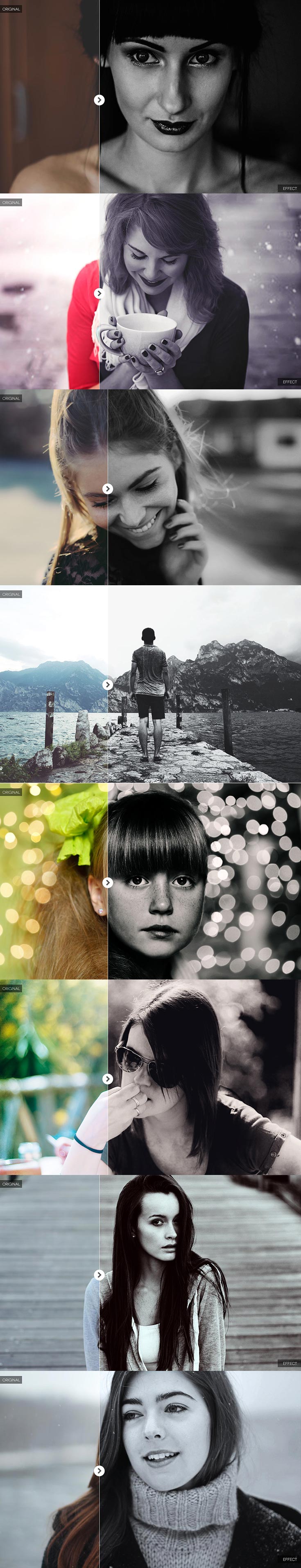 50 Free Black And White Photoshop Actions