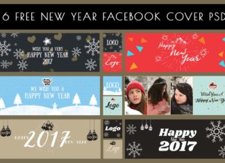 6 Free New Year Facebook Cover PSD