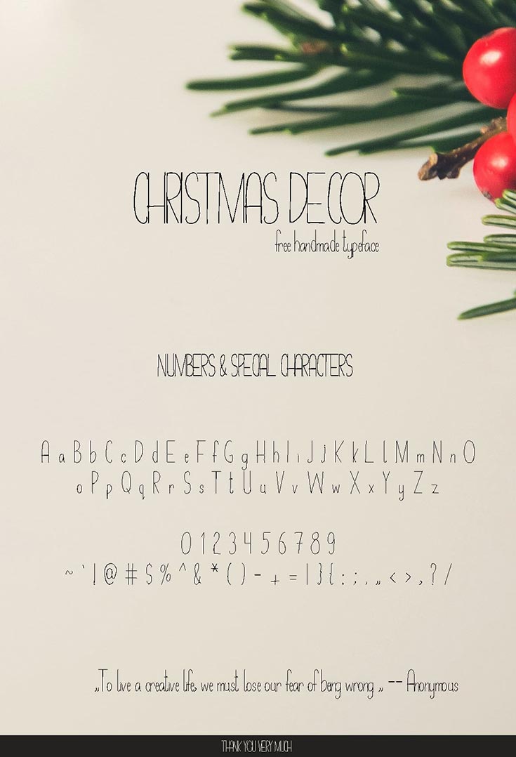 Free Christmas Decor Font