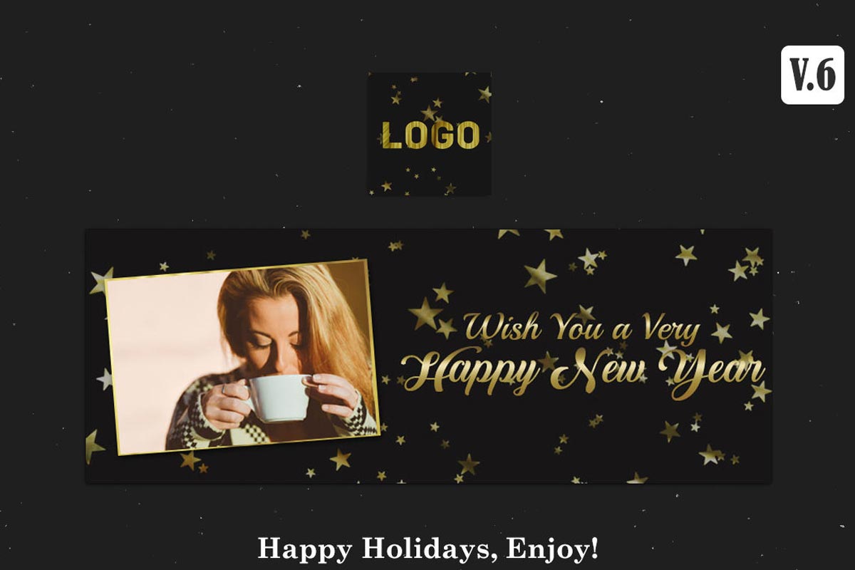 Free Christmas & New Year Facebook Cover PSD V.6