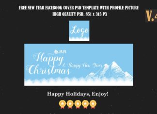 Free Christmas & New Year Facebook Covers Ver. 4
