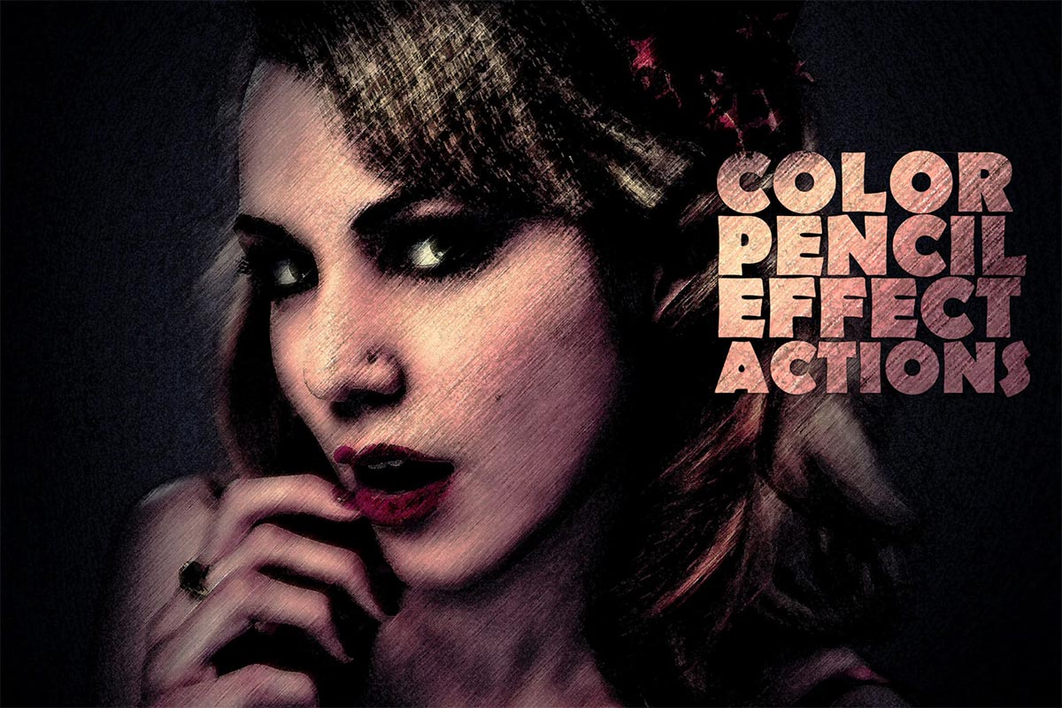 Free Color Pencil Sketch Actions Effects1