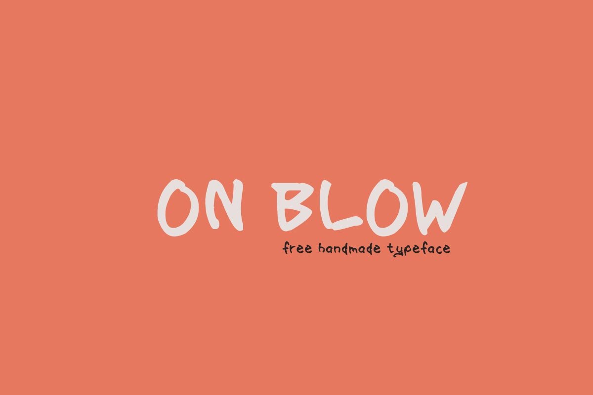 Free On Blow Typeface