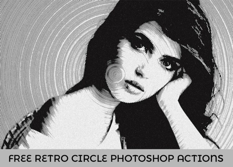 Free Retro Circle Photoshop Actions