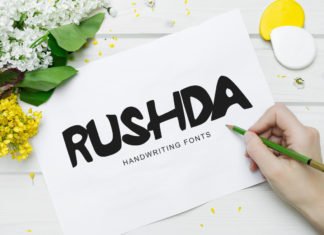 Free Rushda Cool Funky Handmade Font
