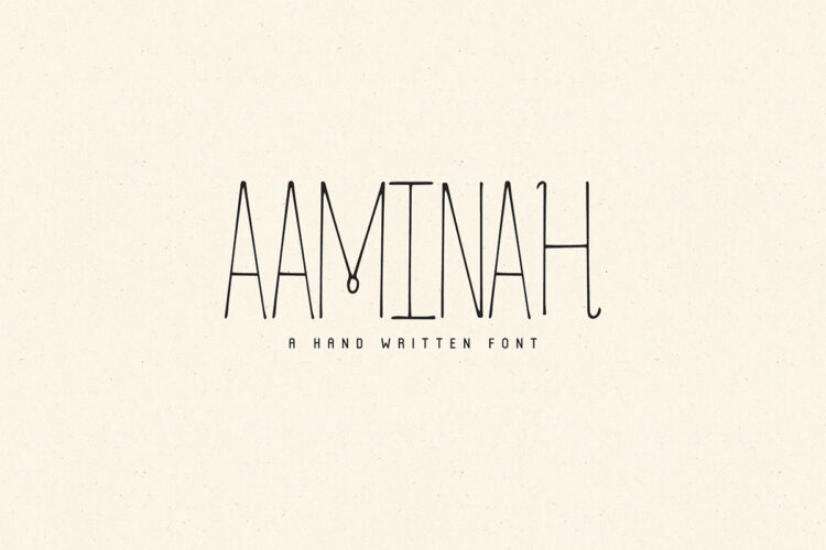 Aaminah Handwritten Font Feature Image