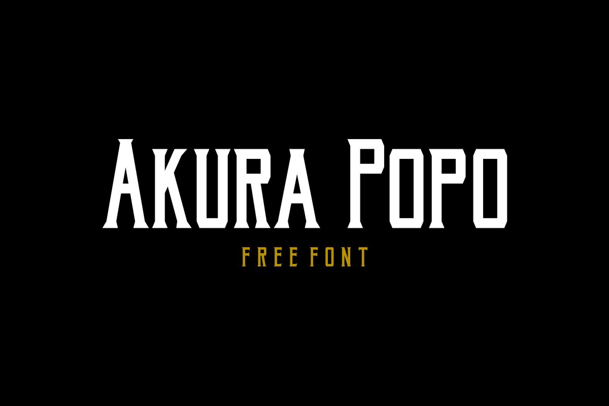 Free Akura Popo Display Font