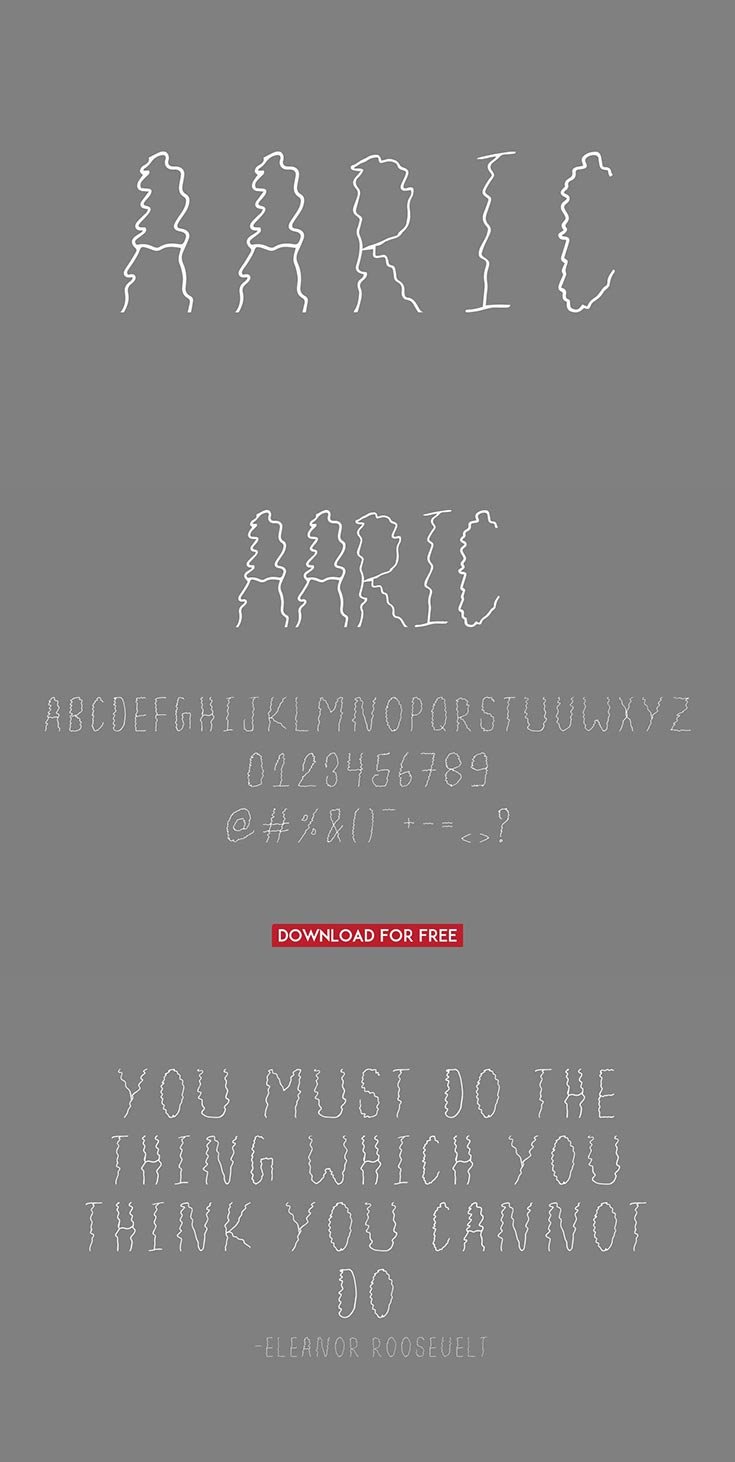 Free Aaric Hand Drawn Font