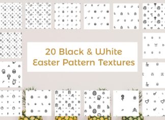 20 Free Colorless Easter Pattern Textures