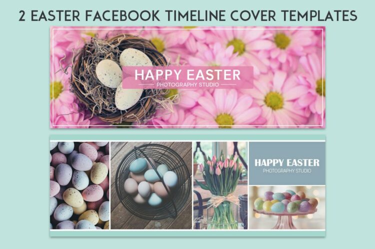2 Free Happy Easter Facebook Timeline Cover