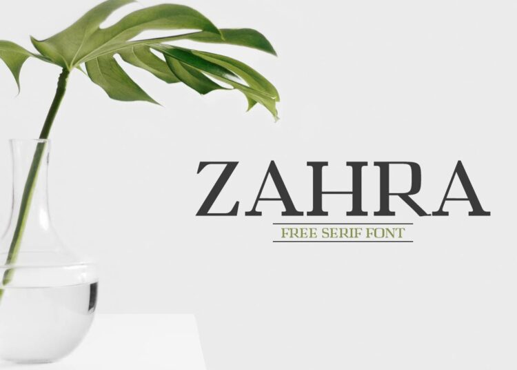 Free Zahra Serif Font