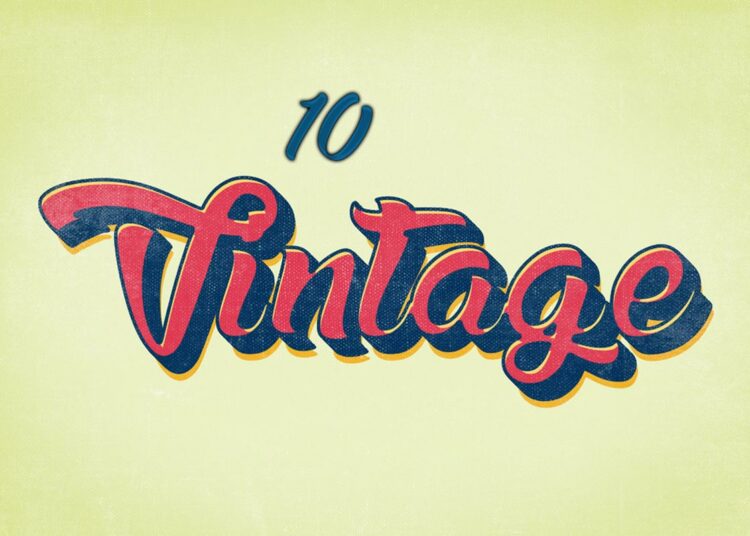 10 Free Vintage and Retro Text Styles