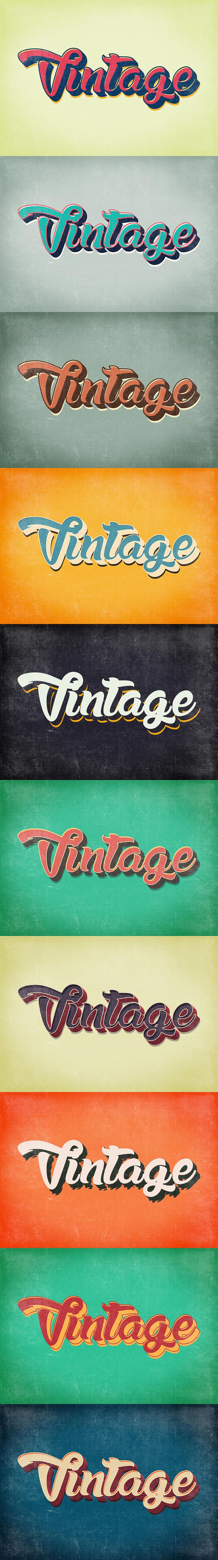 Vintage and Retro Text Styles