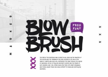 Free BlowBrush Creative Brush Font