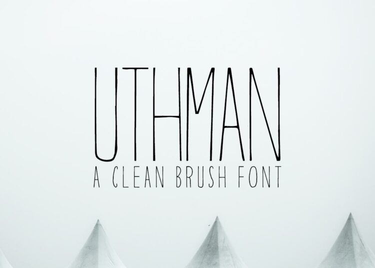Free Uthman Brush Thin Font