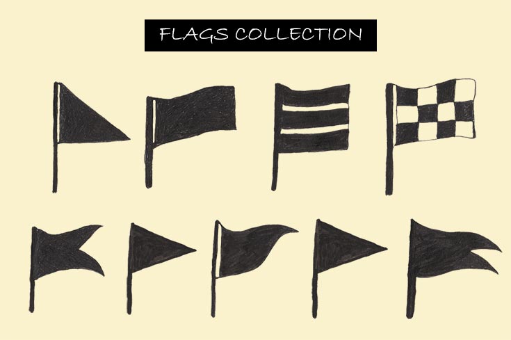 9 Free Flags Clipart Collection Set