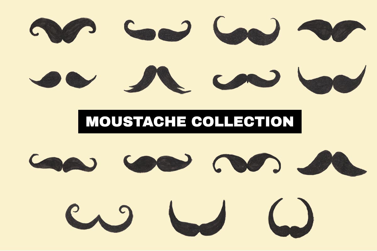 Free Moustache Collection Set