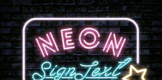 Free Neon Sign Text Effect