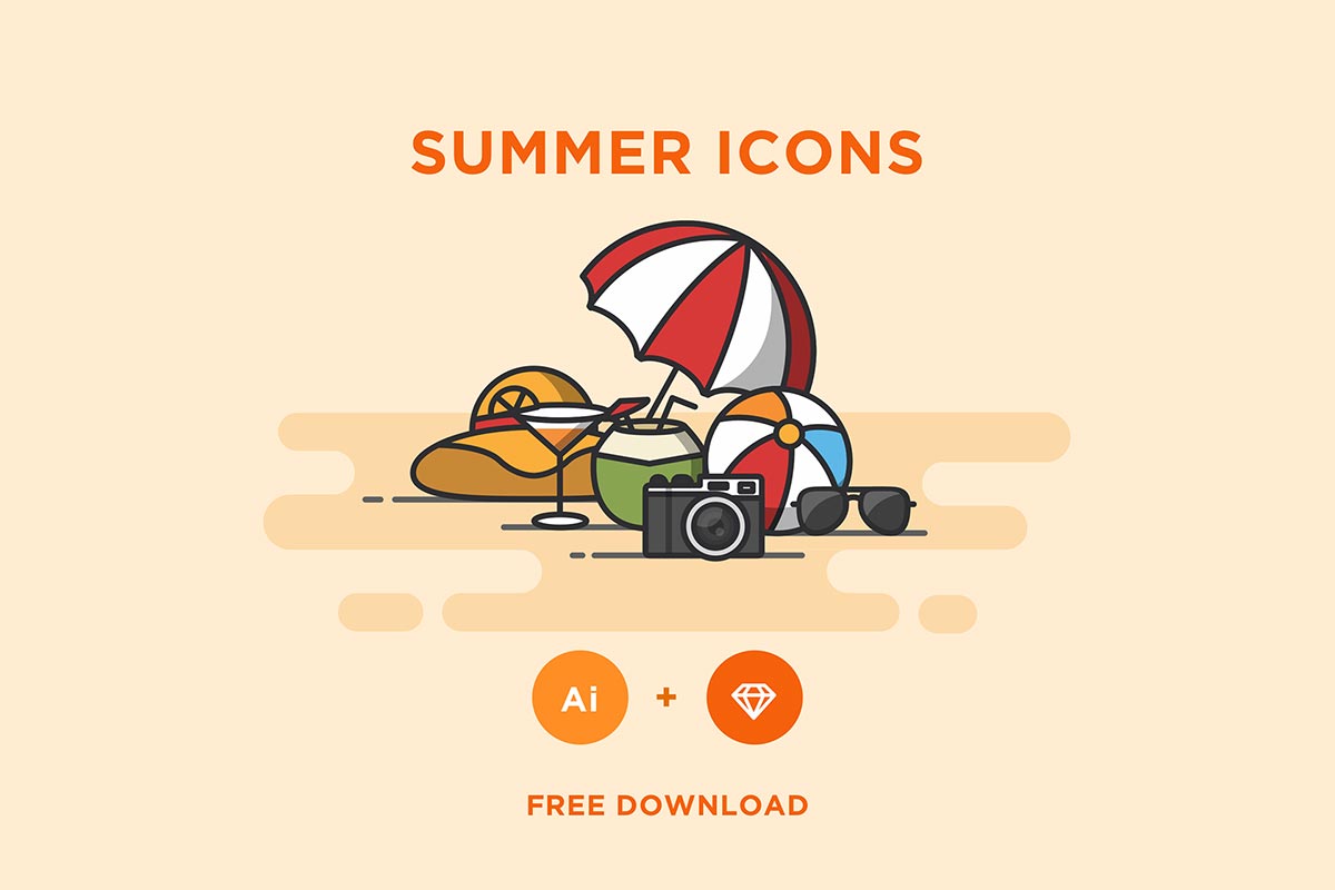 Free Summer Icons Set