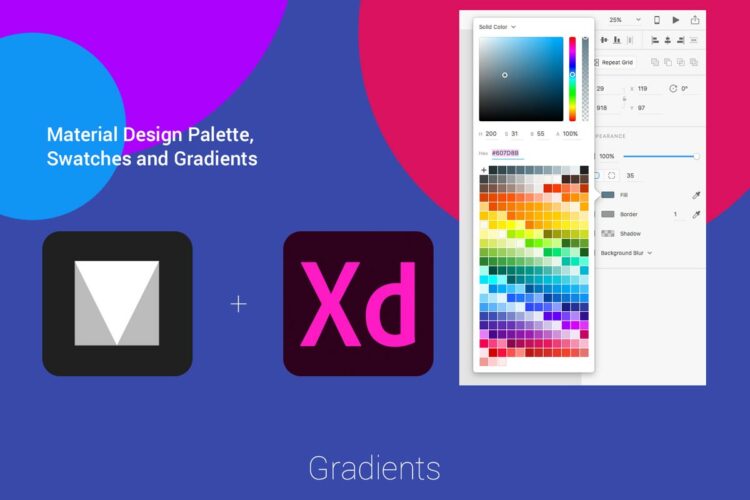 Free Material Design Palette, Swatches and Gradients