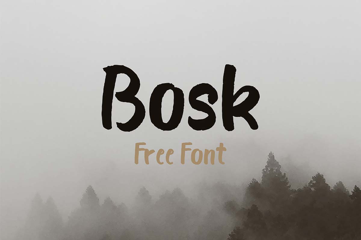 Free Bosk Brush Font