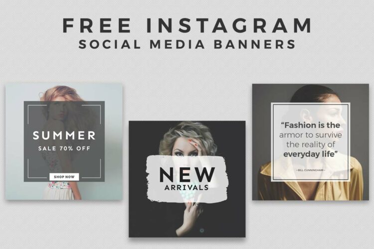 3 Free Instagram Social Media banners