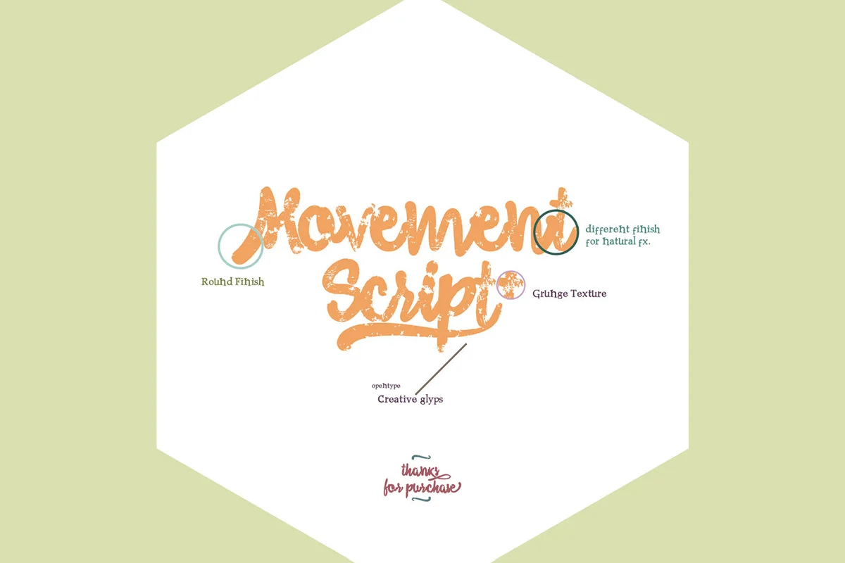 Movement Handletter Script Font Preview 4