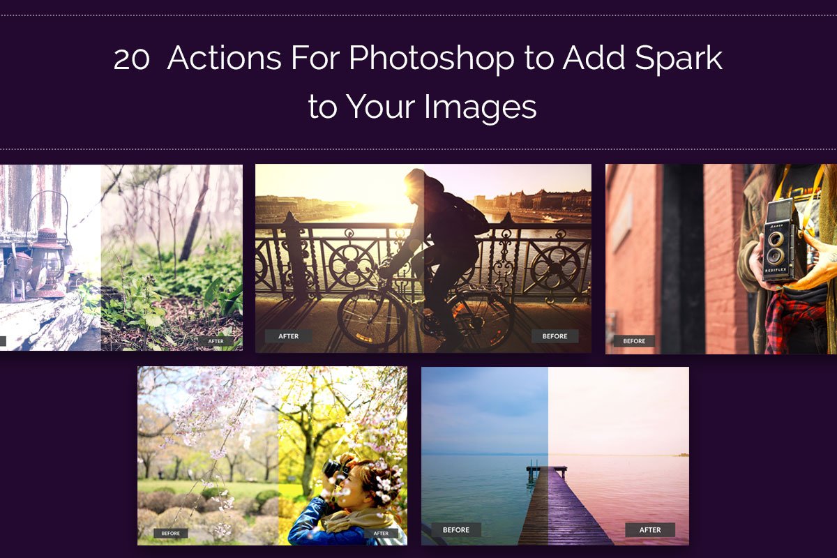 20 Free Photoshop Actions Feature image