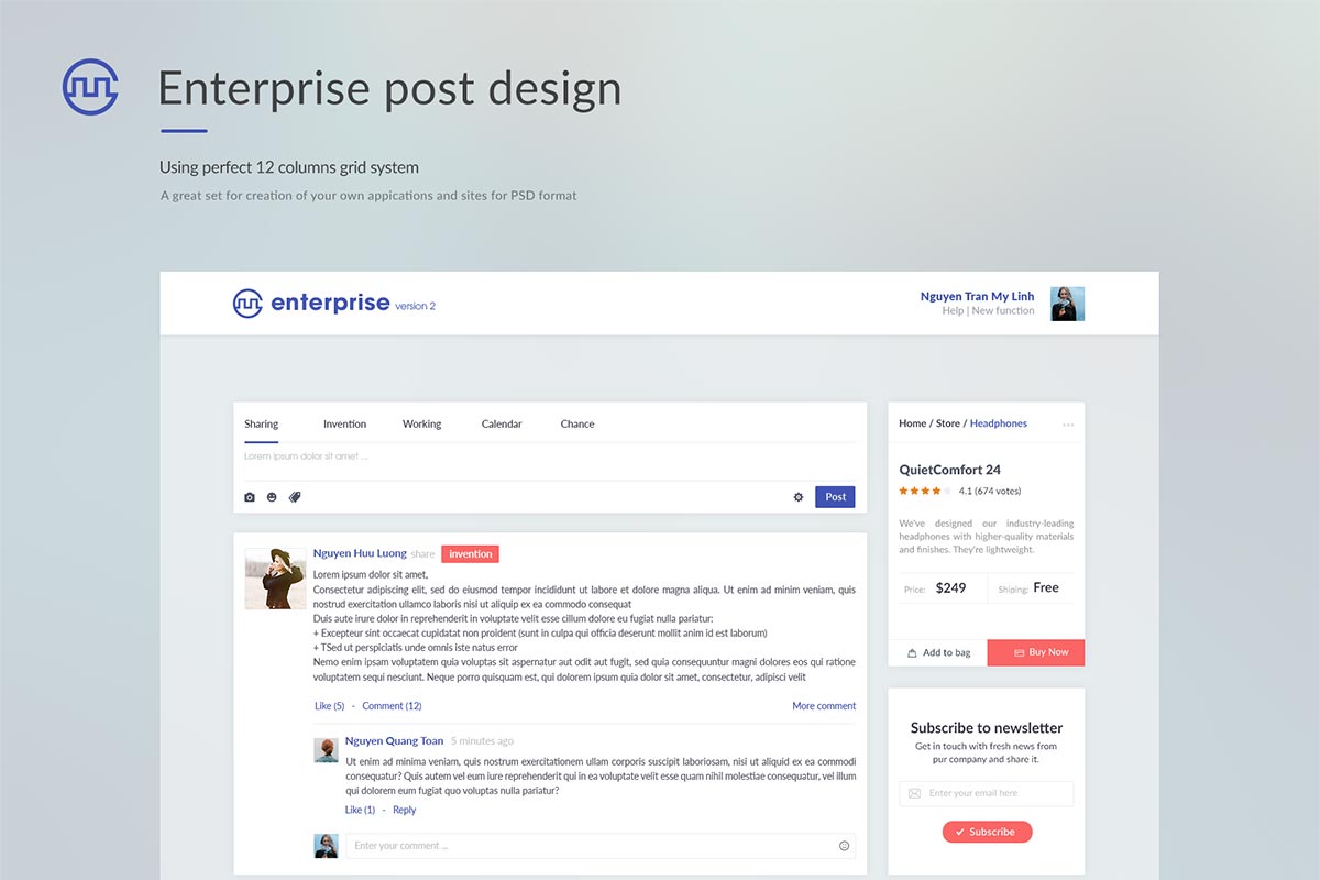 Free Enterprise Post Design PSD