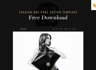 Free Fashion One Page Sketch Template