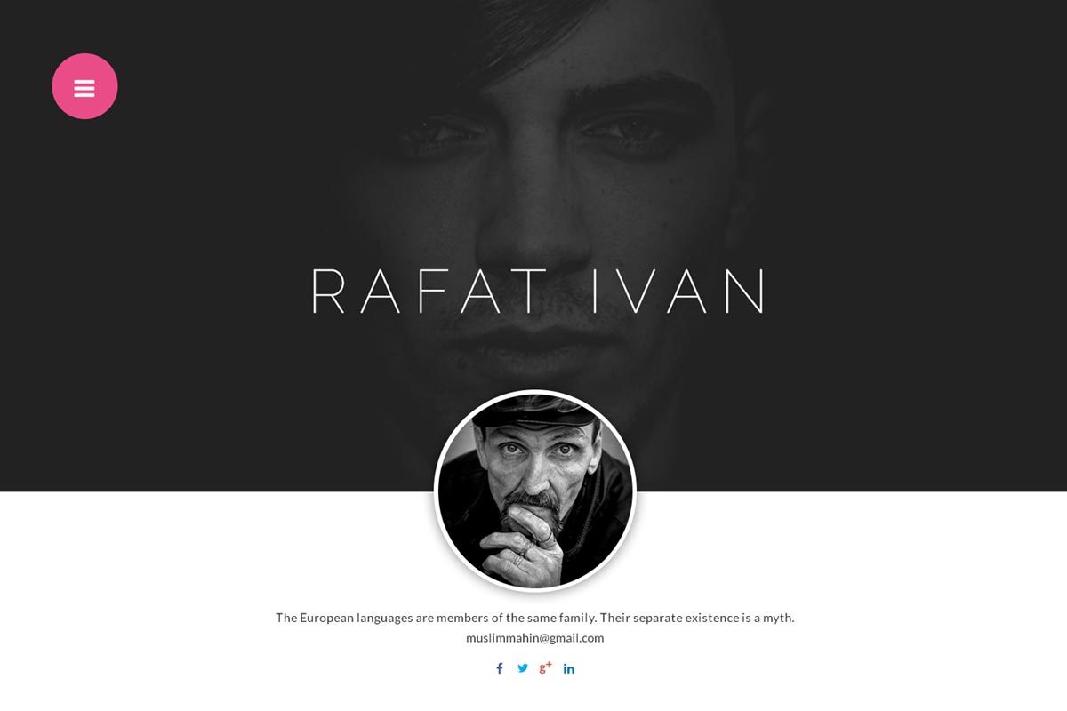 Free Personal Blog Website Template
