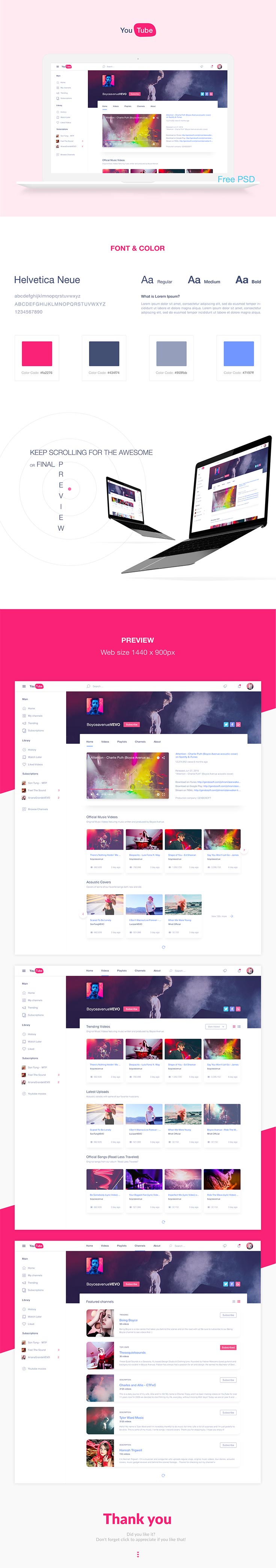 Free YouTube Redesign Template