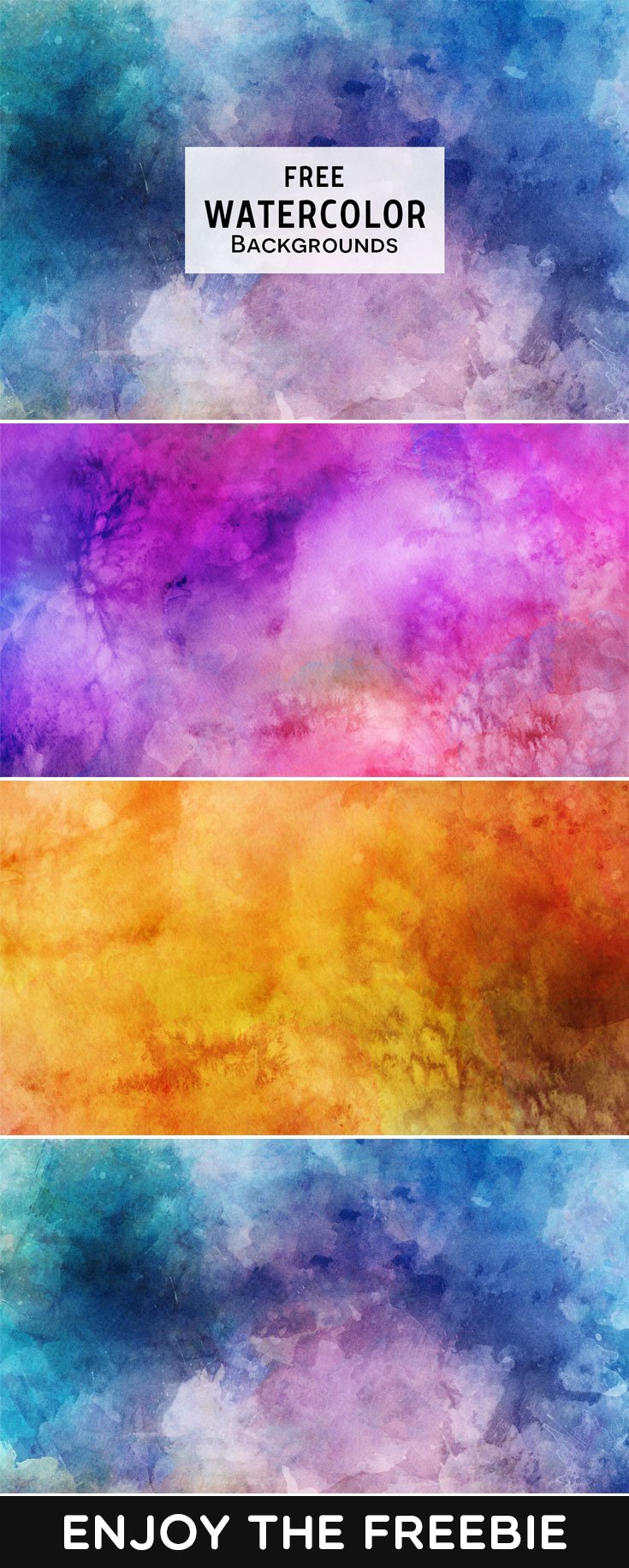 3 Free Watercolor Backgrounds