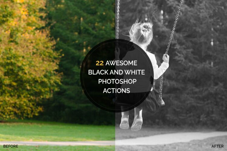 22 Black White Photoshop Actions