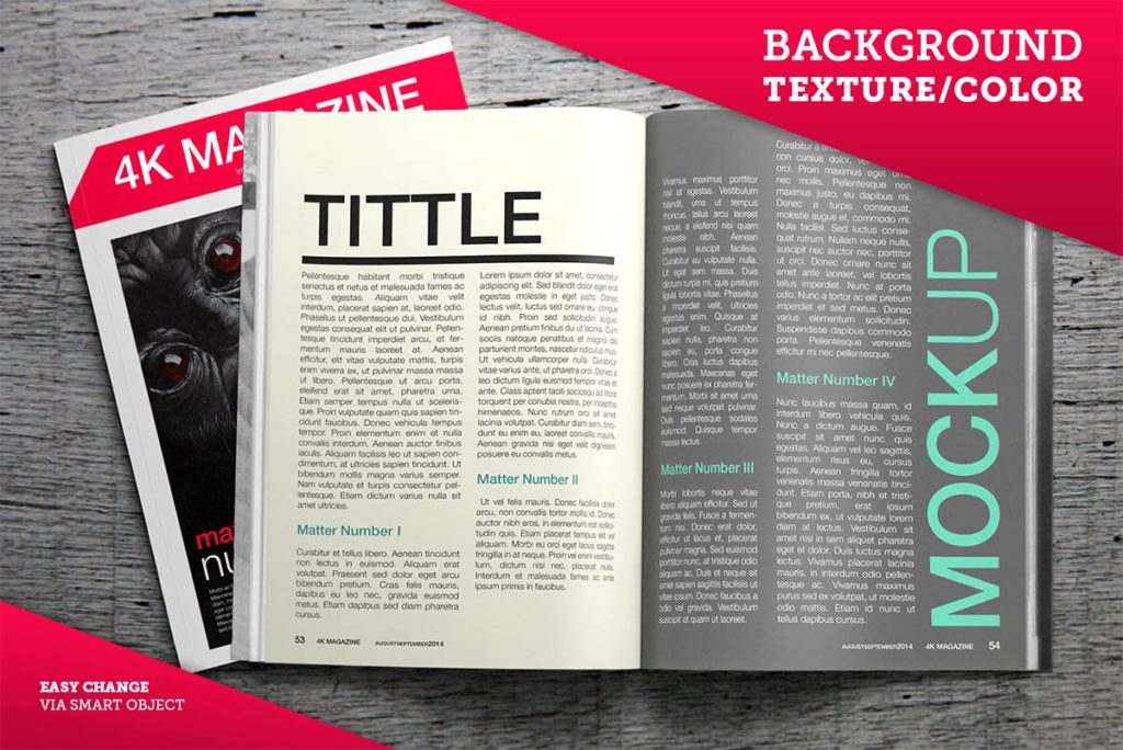 Free 4K Magazine PSD Mockup Creativetacos