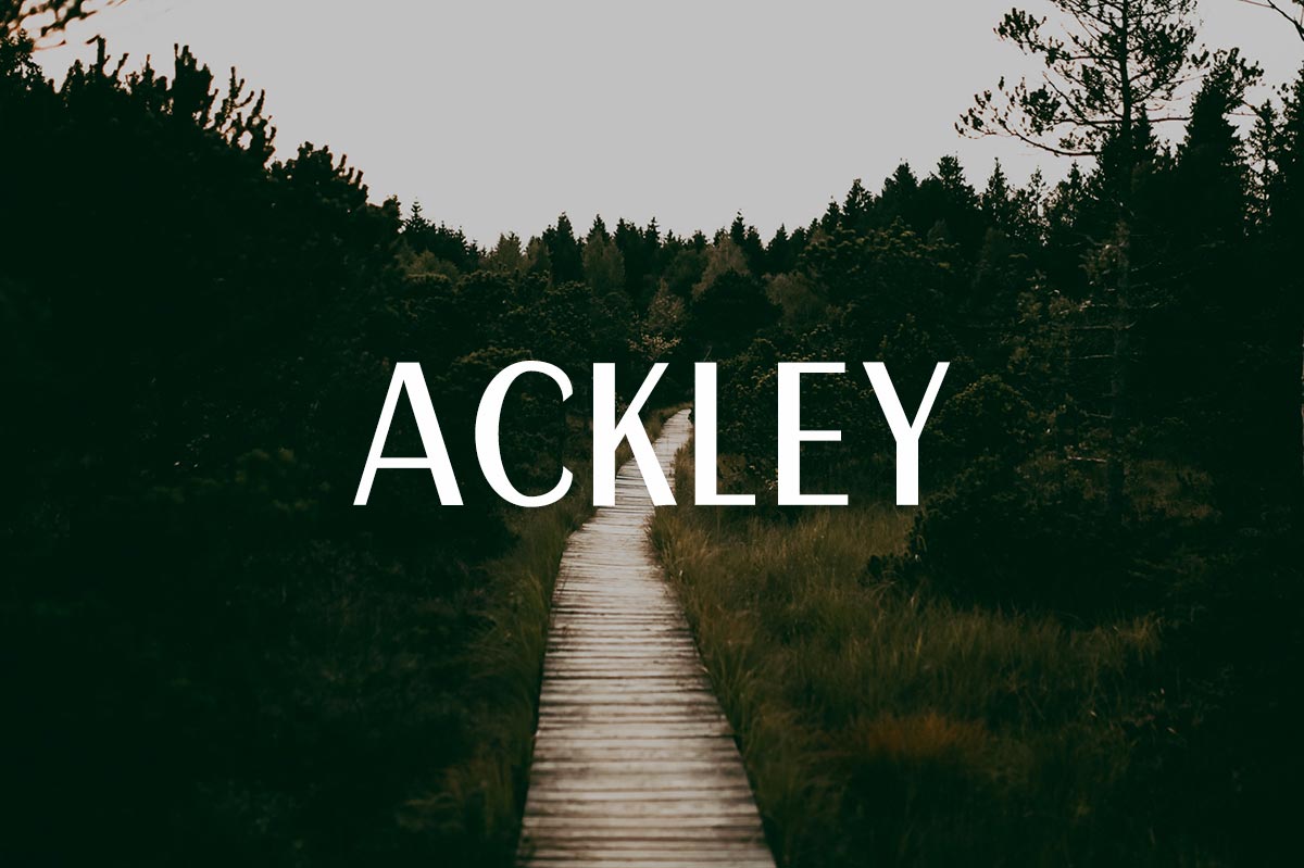 Free Ackley Sans Serif Font