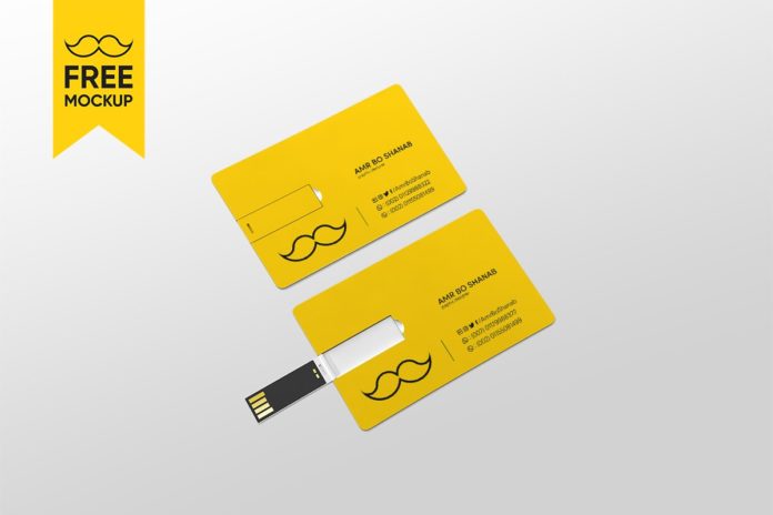 Free USB Card Mockup