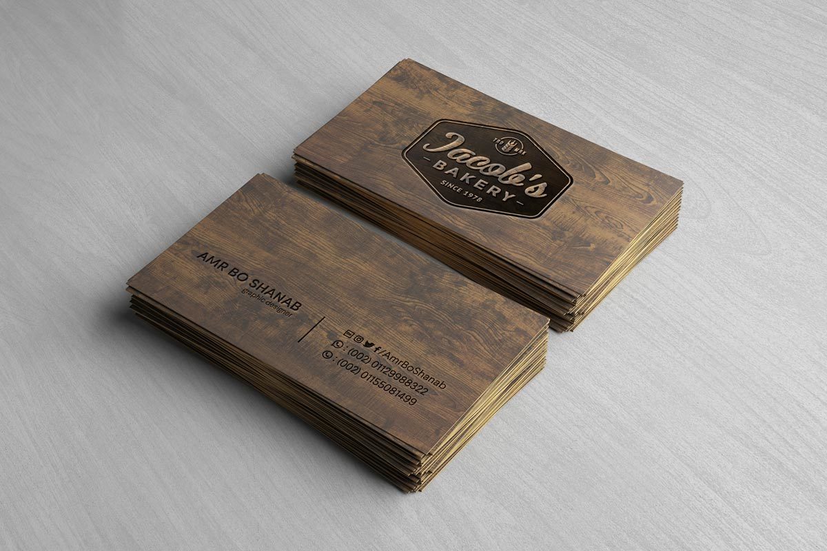 Download Free Wooden Business Card Mockup PSD — Creativetacos