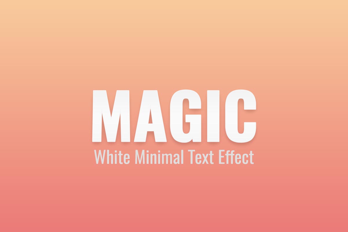 Free White Minimal PSD Text Effect