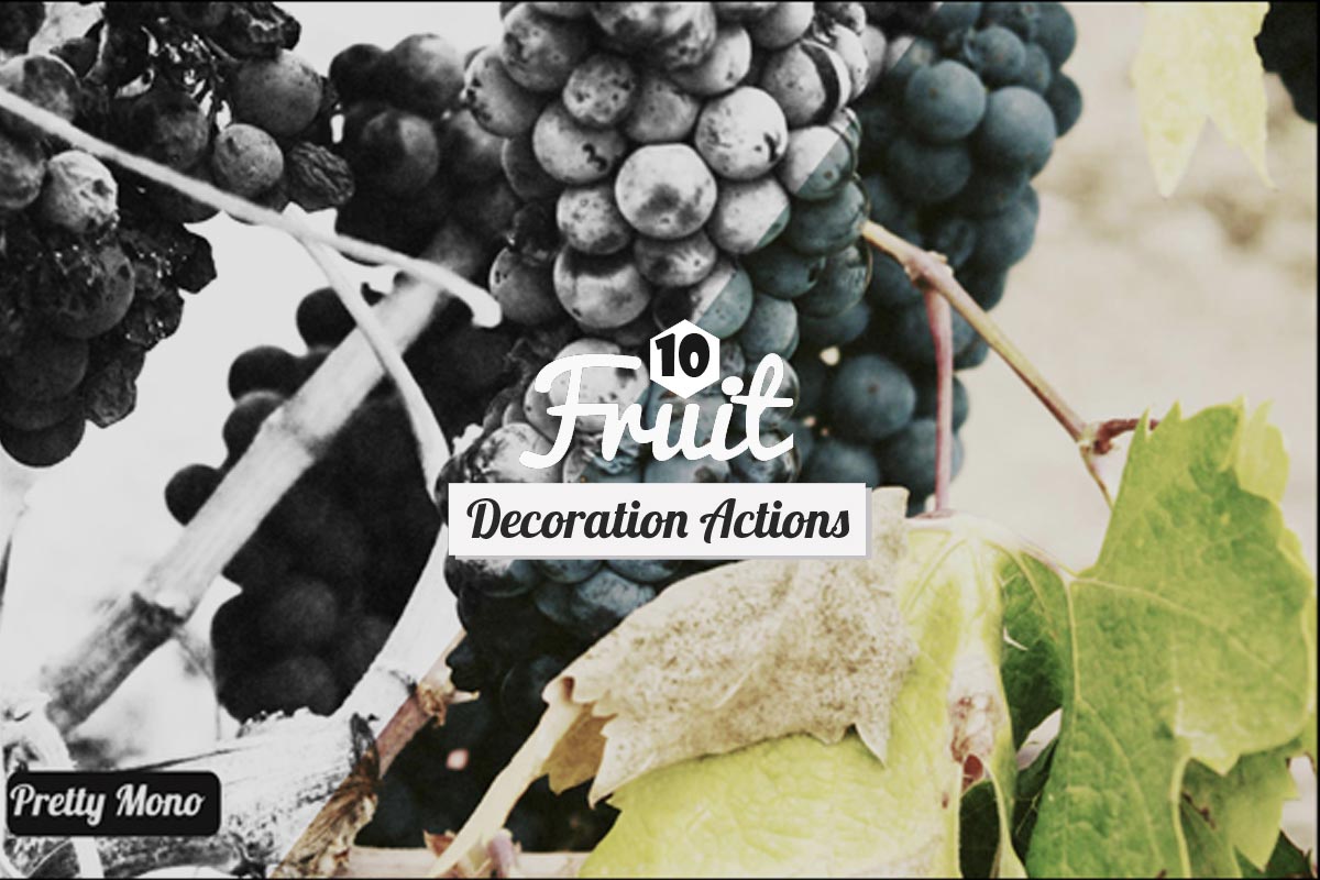 10 Free Fruits Decoration Photoshop Actions 