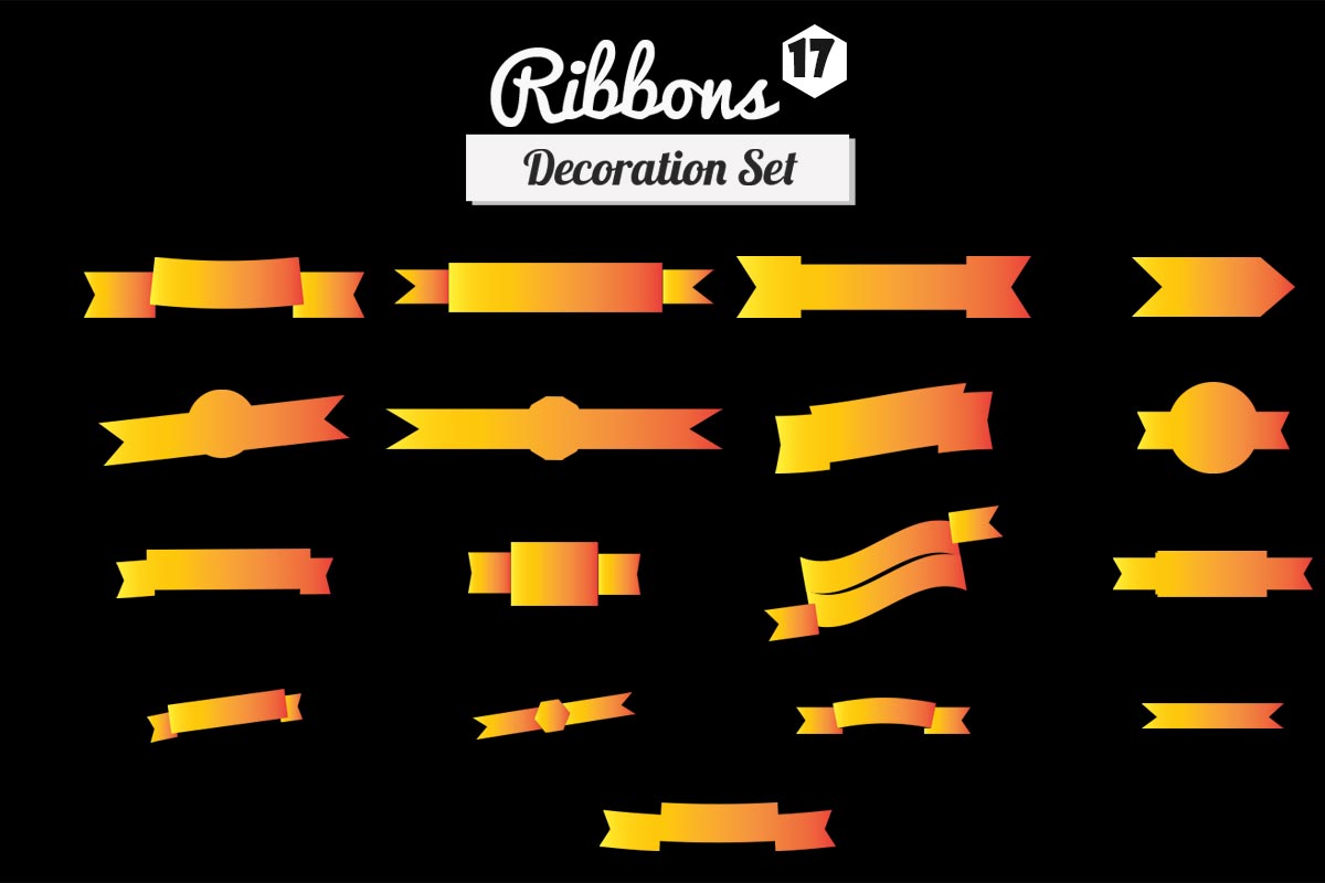 17 Free Ribbons Decoration Set