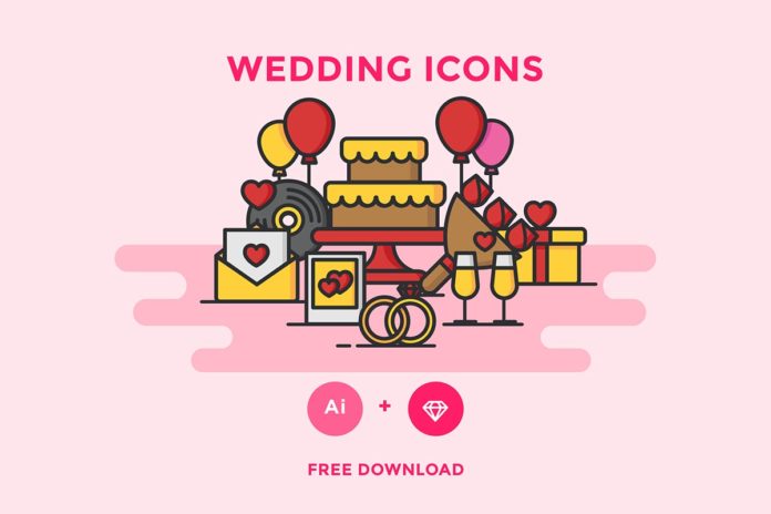 Free Wedding Vector Icons Set