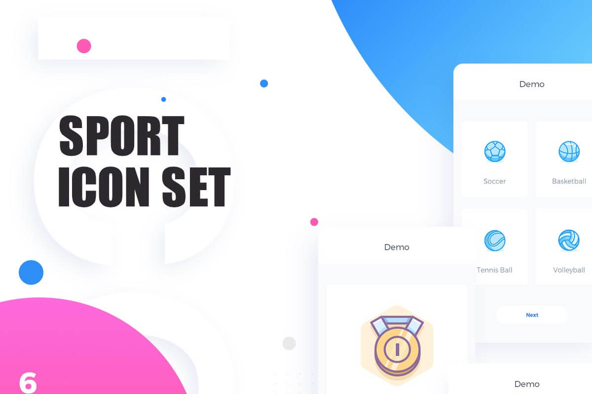 210 Free Sport Icons Set Pack