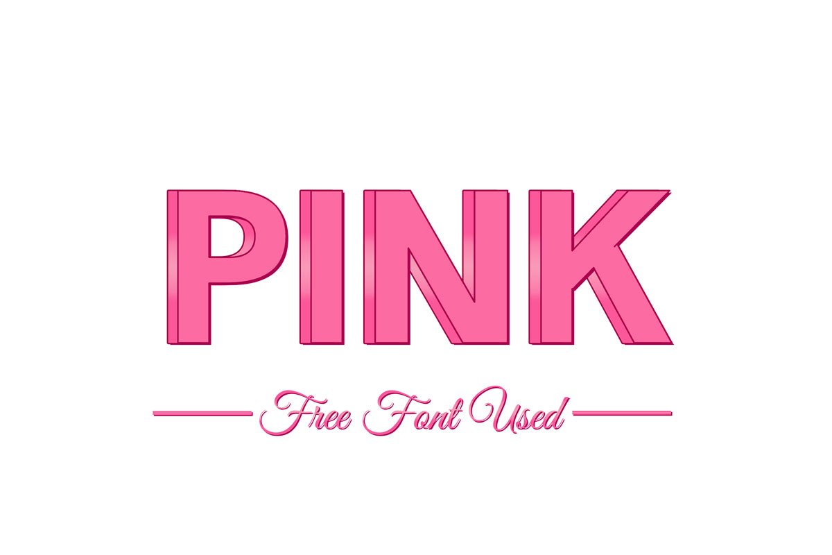 Free 3D Pink PSD Text Effect