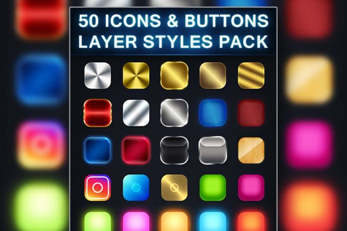 50 Free Photoshop Icon Styles Pack