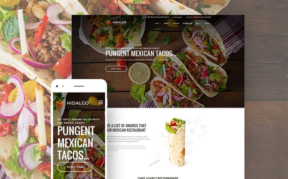 Mexican food restaurant WordPress theme 